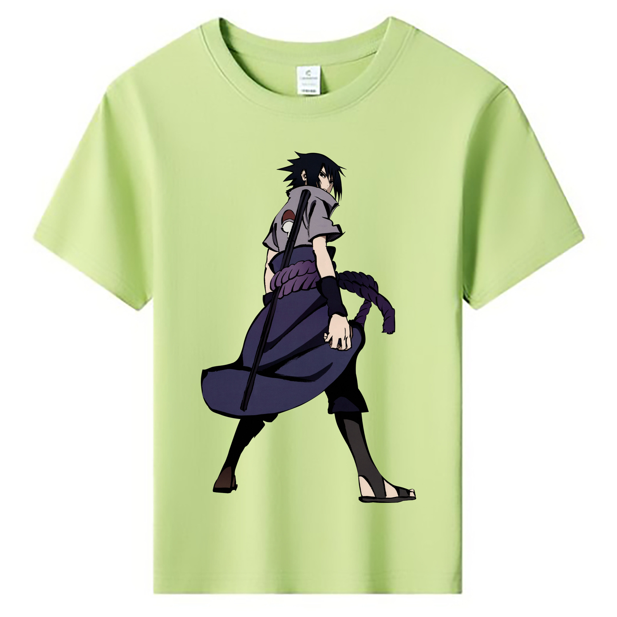 （画像用） NARUTO -ナルト- うちは サスケ Uchiha Sasuke 綿100％キッズTシャツ（フロントプリント）